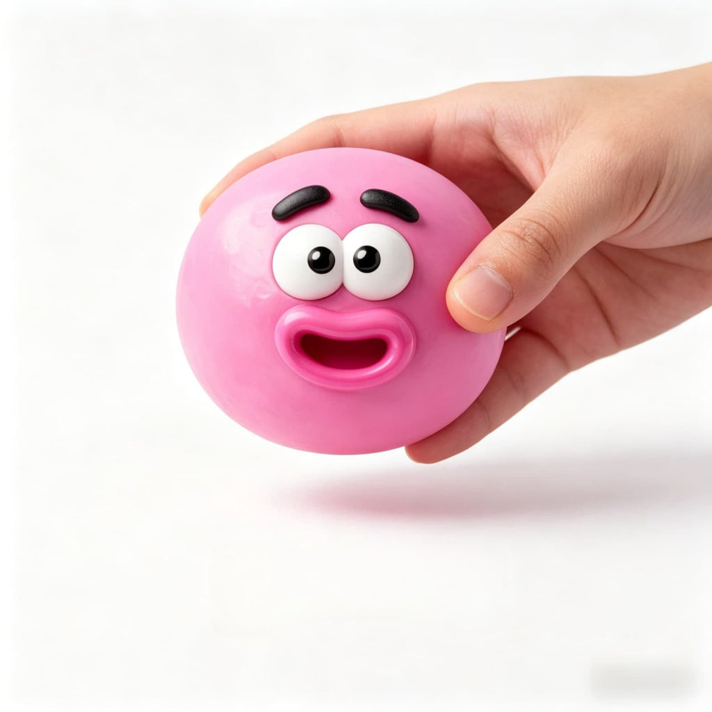 Smushers Squeeze Toys, Novelty Smush Face Squeeze Toys, Durable Removable Facial Expressions for Birthdays and Get-Togethers, Cute & Expressive Design (Pink)