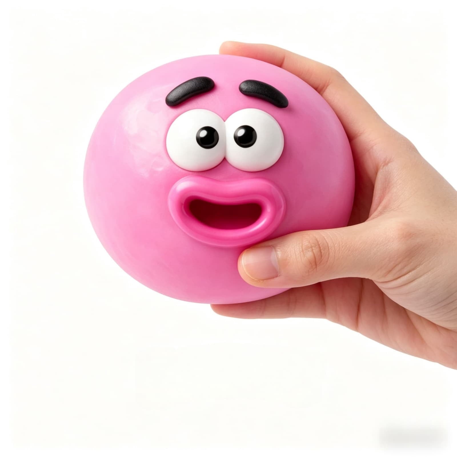 Smushers Squeeze Toys, Novelty Smush Face Squeeze Toys, Durable Removable Facial Expressions for Birthdays and Get-Togethers, Cute & Expressive Design (Pink)